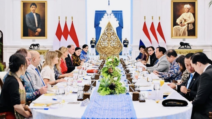 Presiden Republik Indonesia Prabowo Subianto menerima kunjungan Ratu Máxima dari Belanda di Istana Merdeka, Jakarta, pada Kamis, 27 November 2025. Foto: BPMI Setpres/Laily Rachev
